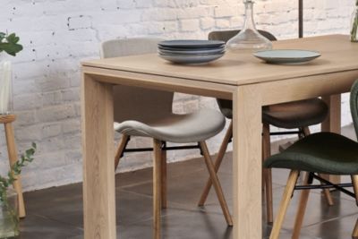 Table à manger extensible en chêne naturel L160/247  - FILIGRAME