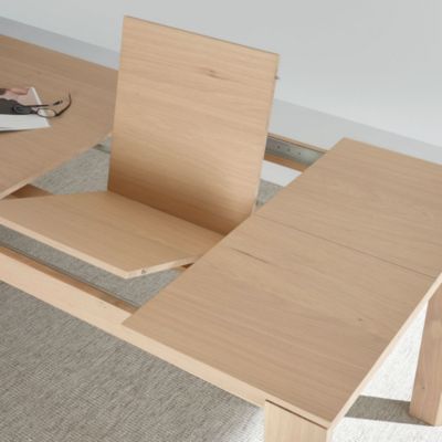 Table à manger extensible en chêne naturel L160/247  - FILIGRAME
