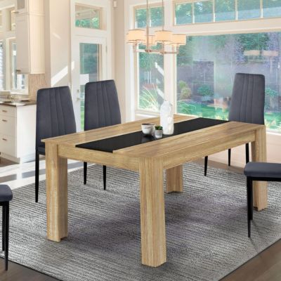 Table à manger extensible rectangle GEORGIA 6-10 personnes imitation ...
