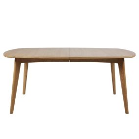 Table à manger ovale en bois avec 2 allonges L180/270 - MARTINE