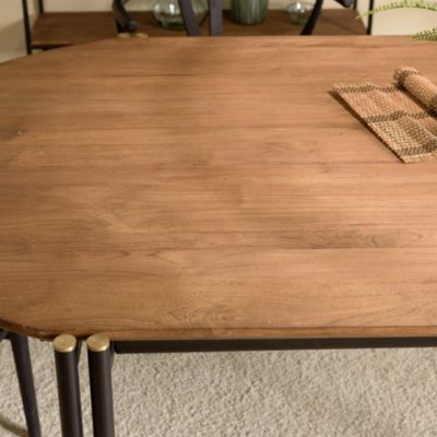 Table à manger ovale plateau bois de teck recyclé L200