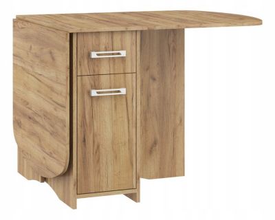 Table à manger ovale pliante 2 tiroirs couleur Or Artisan 160x80cm modele-HOMNI 2 Table pliable