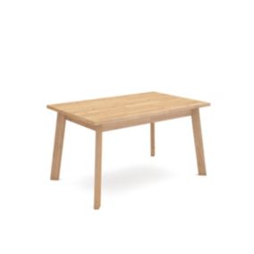 Table à manger, pour 6 personnes, 140x90x75cm, Pieds en bois, couleur Chêne