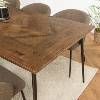 Table à manger rect. 220x100cm formes géométriques