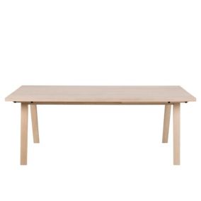 Table à manger rectangulaire en bois blanchi L200 - ALISIA