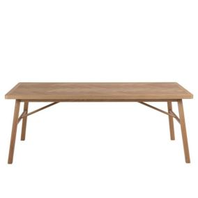 Table à manger rectangulaire en chêne L200 de style scandinave - WALY