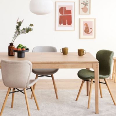 Table à manger rectangulaire extensible en bois L156/230 10 personnes  - BONIE