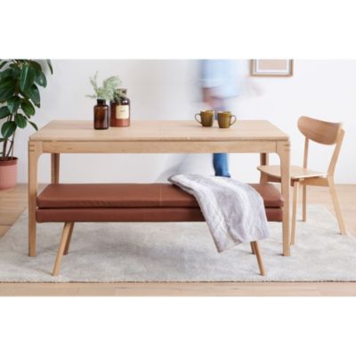 Table à manger rectangulaire extensible en bois L156/230 10 personnes  - BONIE