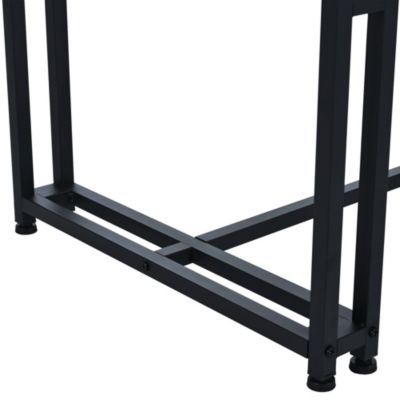 Table à Manger Rectangulaire, Plateau MDF Blanc et Pieds Métal Noir, design Moderne, 140x80x74 cm, Noir et Blanc