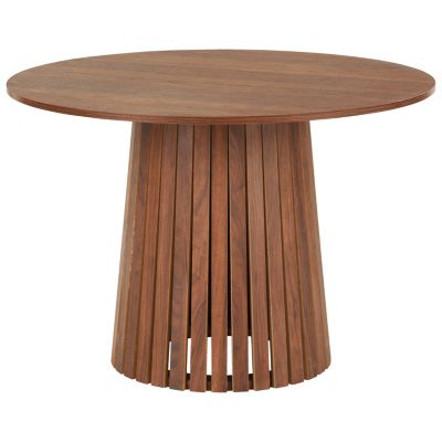 Table à manger ronde 110cm en bois foncé LIV - HAPPY GARDEN