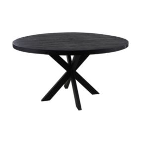 Table à manger ronde Melbourne - Manguier noir - 150/76cm