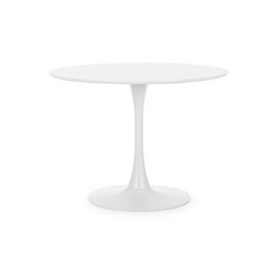 Table à manger ronde tulipe en métal blanc L100 blanc  - BLOSSOM