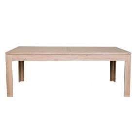 Table moderne extensible en chêne blanchi L160/240 - BOSTON