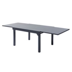Table Modulo 6/10 personnes structure et plateau en aluminium gris anthracite