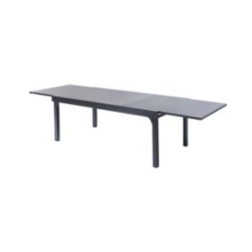 Table Modulo 8/12 personnes structure et plateau en aluminium gris anthracite
