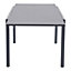 Table Moorea GoodHome aluminium et verre trempé mat gris acier L.240 x l.89.5 x H.75cm