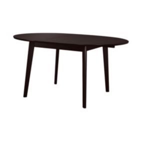 Table ovale extensible TIFFANY - 4 à 6 personnes - Hêtre massif - Wengé