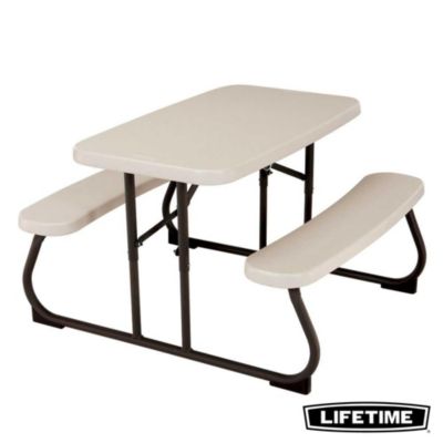 Table Picnic Enfants Rectangulaire Pliante Beige (82.5x48.3 cm ...