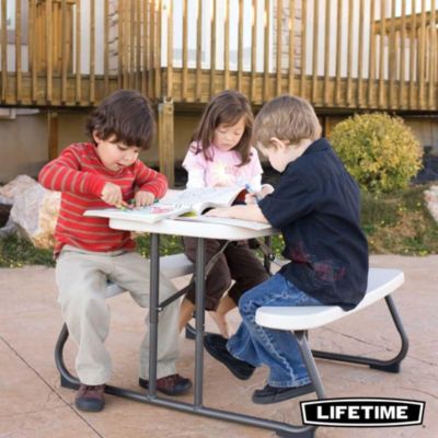 Table Picnic Enfants Rectangulaire Pliante Beige (82.5x48.3 cm ...