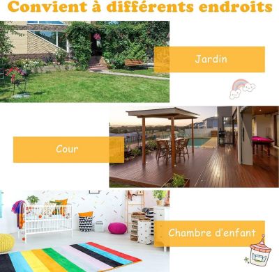 Table Pique Nique Enfant Table Enfant Extérieure avec Parasol Amovible Salon de Jardin en PP