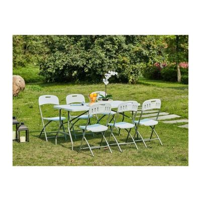 Table pliante - 180 cm - 8 personnes - plastique