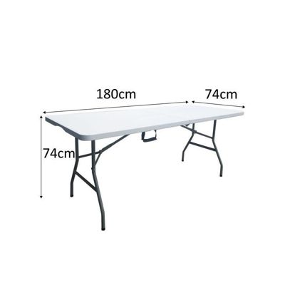 Table pliante - 180 cm - 8 personnes - plastique