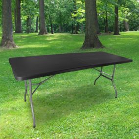 Table Pliante 180x74x74 cm Noire