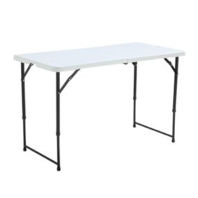 Table Pliante Blanche 122 x 61 x 74 cm  Oviala