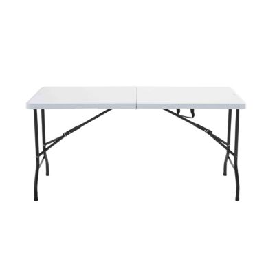 Table Pliante Blanche 152 x 70 x 74 cm, Blanc   Oviala