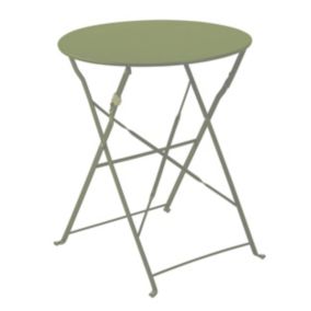 Table pliante en acier vert tilleul  Oviala