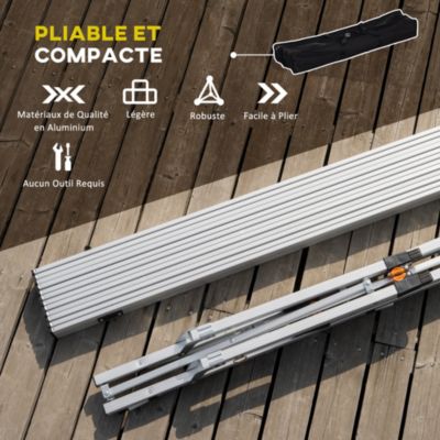 Table Pliante Camping & Jardin En Aluminium - Hauteur Réglable 25-56 Cm, Table Pique-Nique Portable Avec Sac De Transport, Charge Max 40kg