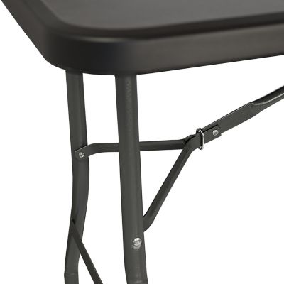 Table Pliante Rectangulaire Noir 180x74cm Thinia Home