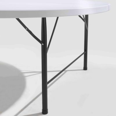 Table Ronde Pliante Passion Decor - Diamètre 152cm - Pour 8-10 Personnes - Plateau Pliant Type Valise - Polypropylène