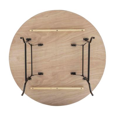 Table pliante ronde en bois 10 places 170cm buffet traiteur  Oviala