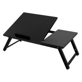 Table pour Ordinateur Portable pour Lit/Sofa, Noir, Bois