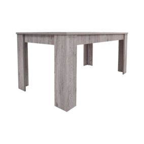 Table à rallonge Albatera, Console extensible, Table à manger extensible, Console de cuisine extensible, 160/220x88h75 cm, Chêne