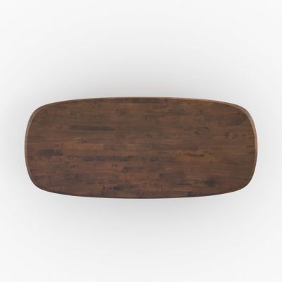 Table rectangulaire en bois d'hévéa massif foncé 10 personnes - Aladin