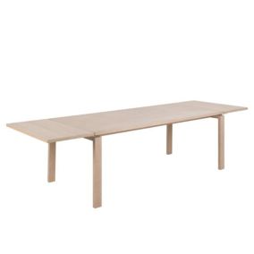 Table rectangulaire extensible en chêne blanchi L200/300 - LIAC