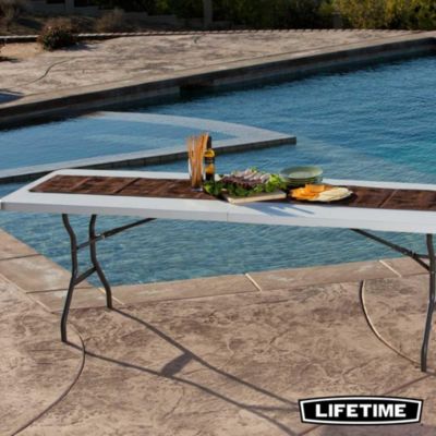 Table Rectangulaire Valise Pliante en deux (244 x 76 cm) Lifetime 80270