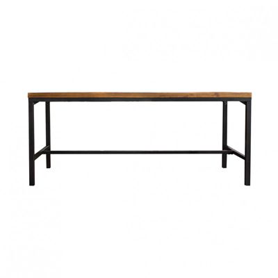 Table repas 180 cm bois rustique métal noir industriel - FACTORY