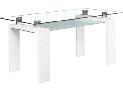 Table repas "Eva"  150 x 80 x 75 cm  Blanc laqué