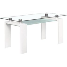 Table repas "Eva"  150 x 80 x 75 cm  Blanc laqué