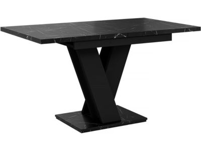 Table repas extensible "Masiv"  120160 x 80 x 75 cm  Effet MarbreNoir