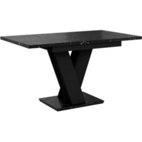 Table repas extensible "Masiv"  120160 x 80 x 75 cm  Effet MarbreNoir