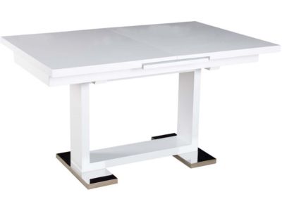 Table repas extensible "Toda"  140180 x 90 x 77 cm  Blanc