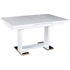 Table repas extensible "Toda"  140180 x 90 x 77 cm  Blanc