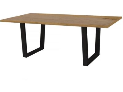 Table repas "Hollywood"  200 x 100 x 76 cm  couleur: Chêne  Noir