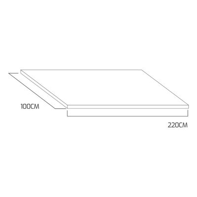 Table repas rectangulaire Frankystar 220x100 cm bois multicouche et acier noir
