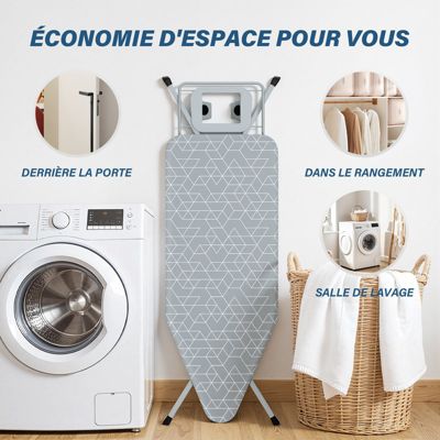 Table à Repasser Evotrade Pliable, Extractible Et Pivotante – Avec Housse