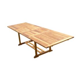 Table retangulaire en teck aspect huilé KALOA L.200-300 P.100 cm